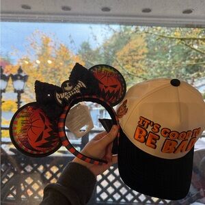 Disney Halloween Headband and Cap Set - Black and Orange